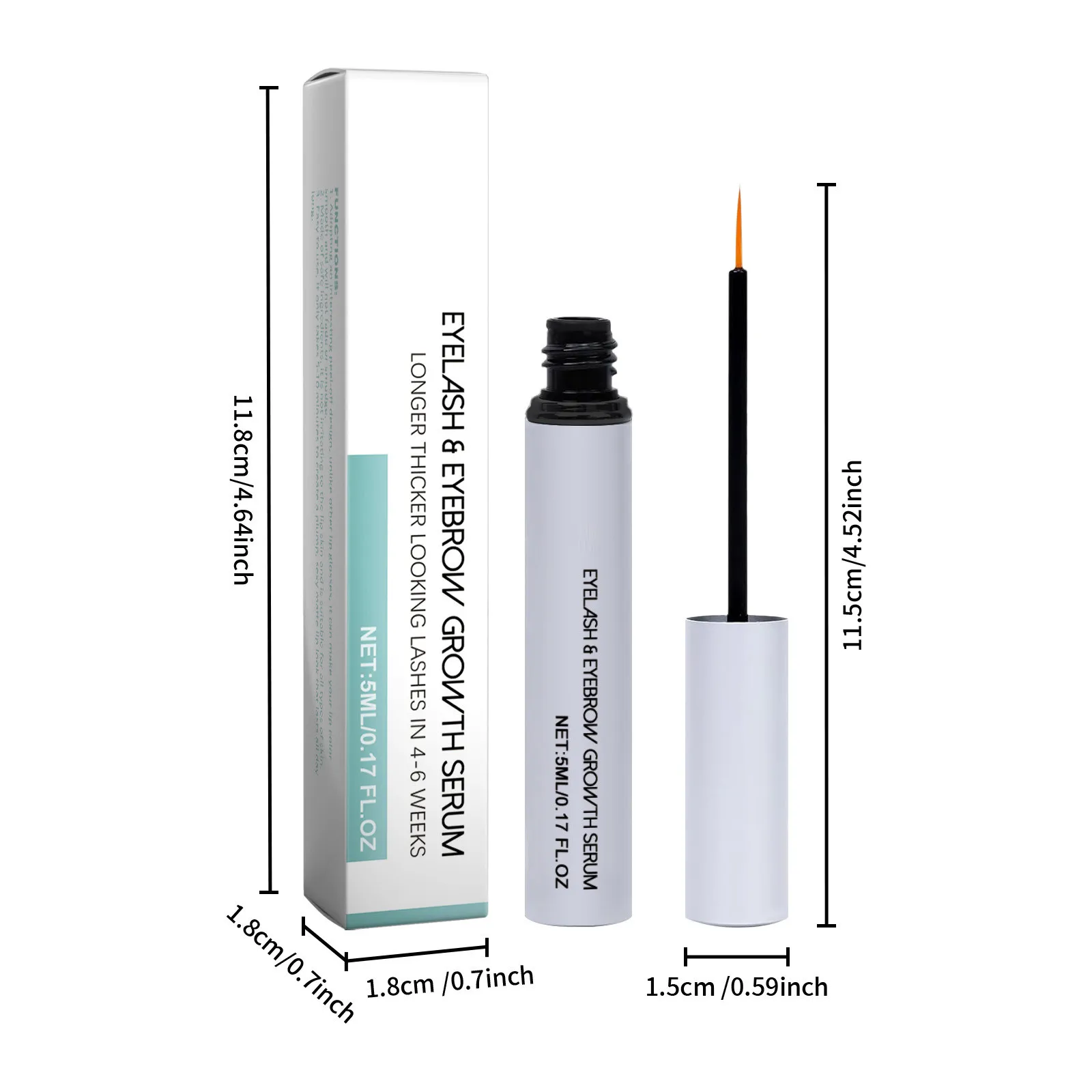 Wimper Voedende Groei Hydraterende Dikke En Sterke Glanzende Mascara Bevorderen Wimpergroei Verbeteren Schaarse Wimpers, 5ml