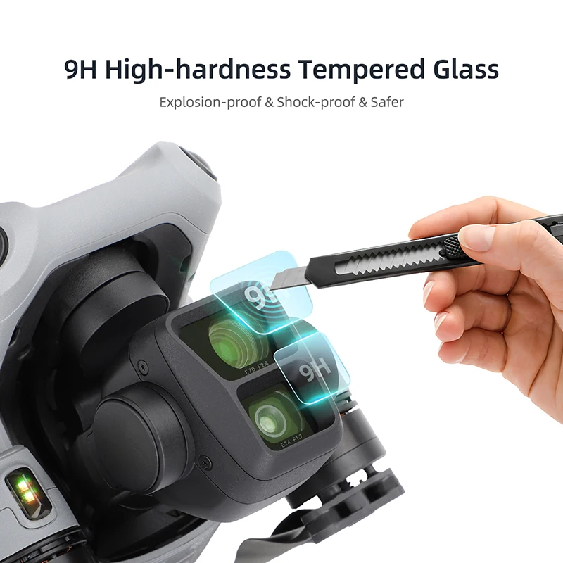 9H HD Tempered Glass Film for DJI Air 3 Drone Lens Anti-Scratch Protective Explosion-proof Camera Cover Films Accessories