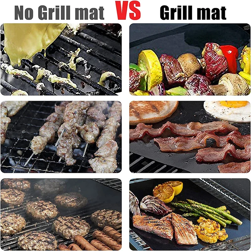 At Most 15PACK Non-stick BBQ Grill Mat  Reusable Baking Mat Outdoor Picnic Cooking Barbecue Tools Cooking Grilling Sheet 40*33cm