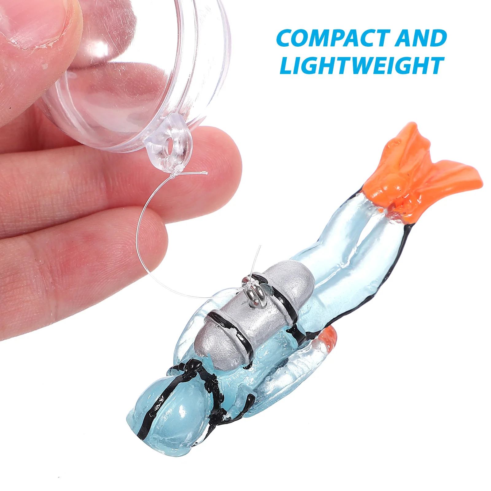 

Fish Tank Diver Decoration Floating Resin Diver Ornament Small Glow in The Dark Fish Aquarium Accessories Decoration