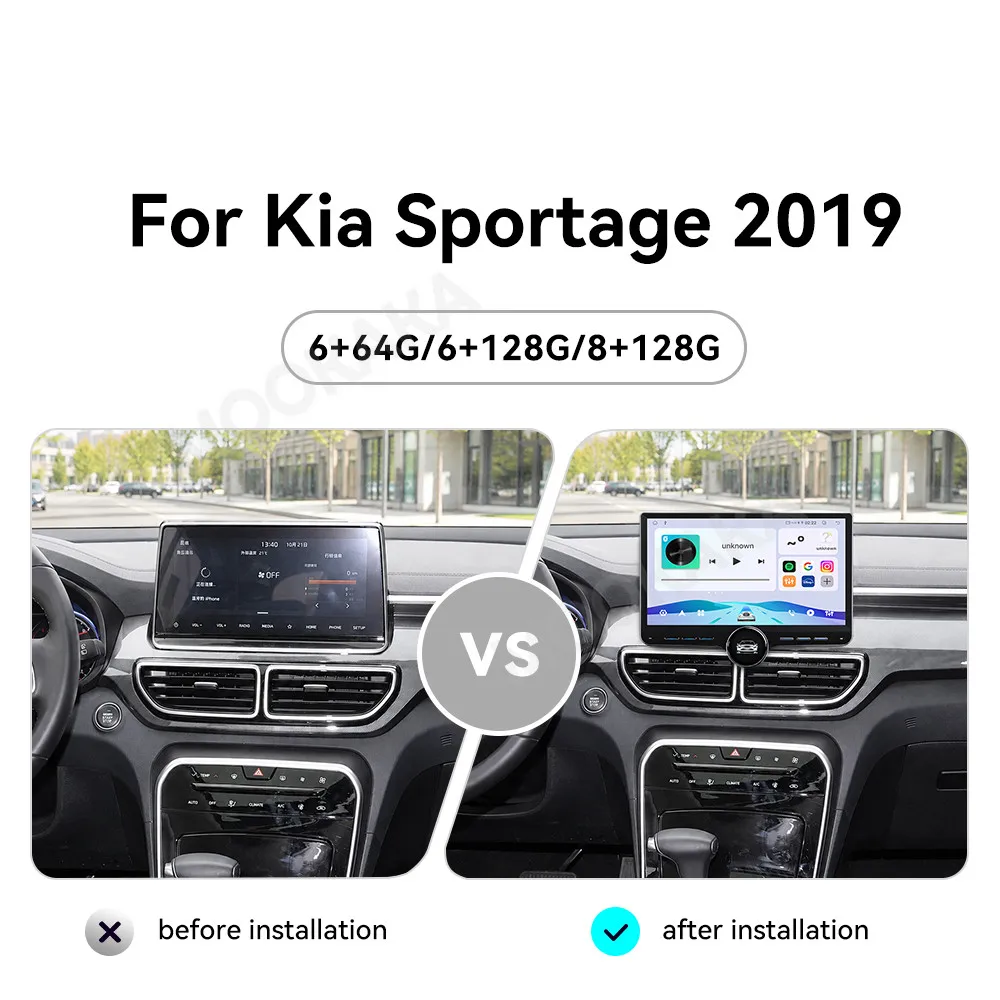 Car Accessories Radio For Kia Sportage 2019 Android Auto GPS Navigation Multimedia Stereo Receiver Head Unit Offline Maps