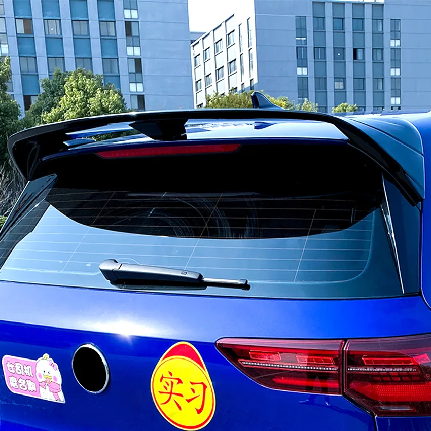 CS Style Car Trunk Boot Lip Spoiler Carbon Look  Rear Roof Spoiler Wing For Volkswagen Golf 8 MK8 PRO Rline 2021 2022 2023