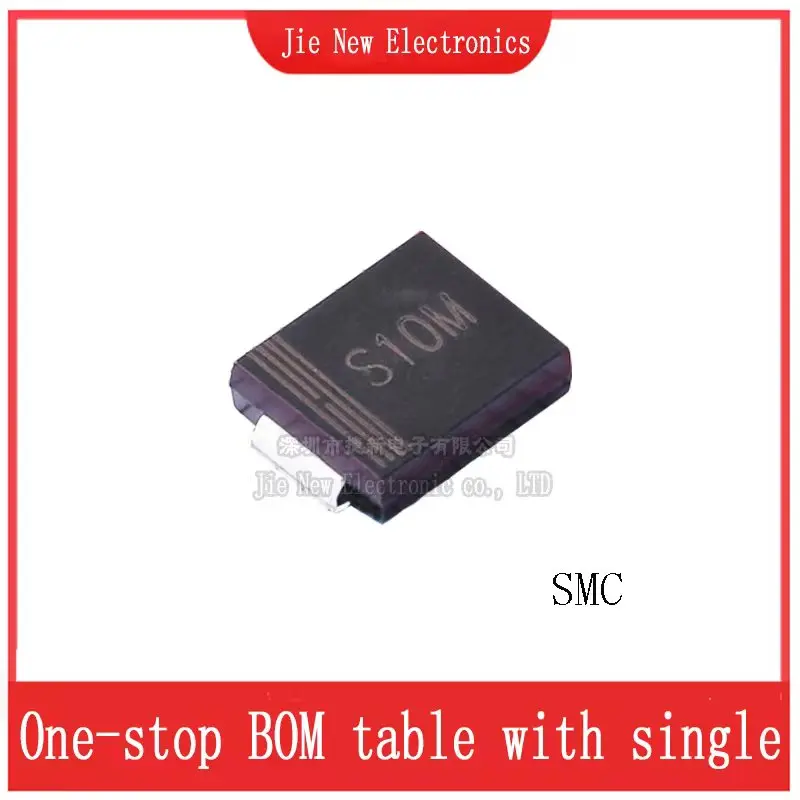 Diodes de redressement S1M S2M S3M S5M S6M S8M S10M S3MB S5MB S3MC S5MC S6MC S8MC S10MC Patch, SMA SMC, Nouveau, 50 pièces