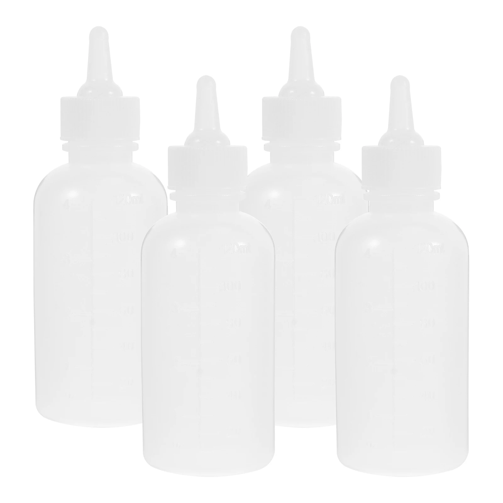Botellas de lactancia para mascotas, alimentador de leche de silicona reutilizable para gatitos, cachorros, animales, diseño de línea de escala ligera portátil, 4 Uds.