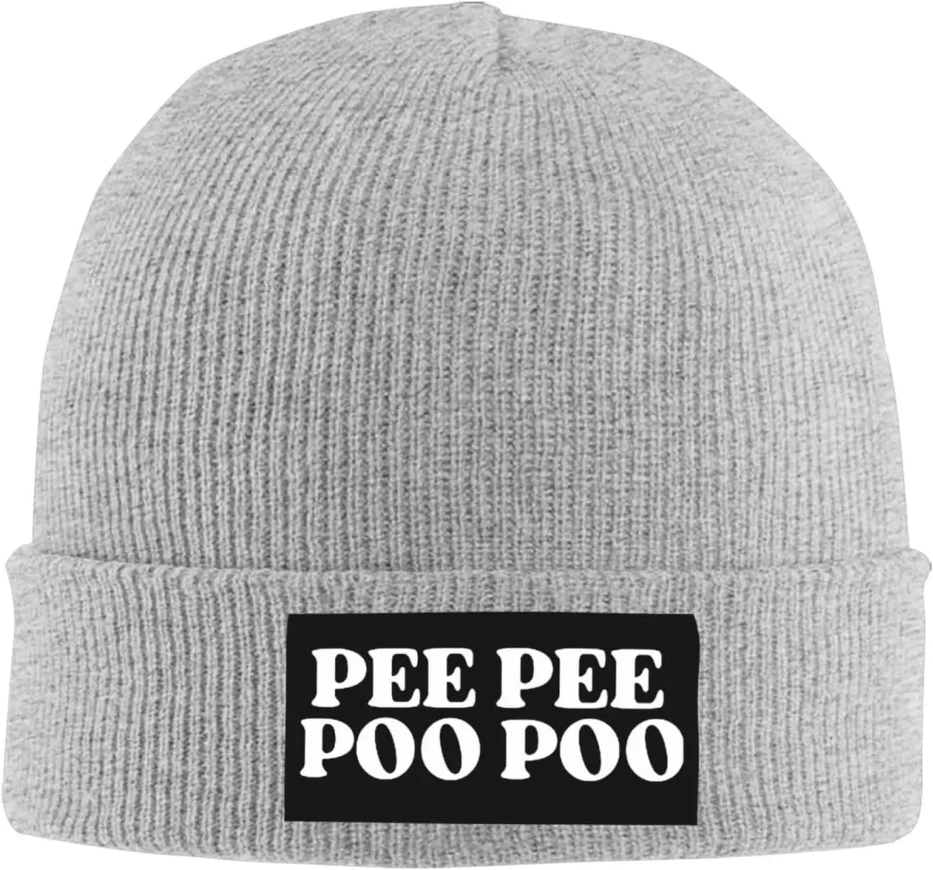 Make Pee Pee Poo Poo Again Beanie Black Warm Knit Winter Hat Cuffed Slouchy Skull Cap for Men Women