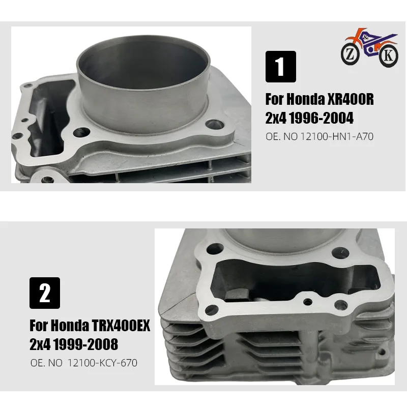 مجموعة اسطوانات الدراجات النارية لهوندا TRX400EX Sportrax XR400R TRX400 جزء المحرك استبدال 397cc إلى 440cc 85/89 مللي متر #3