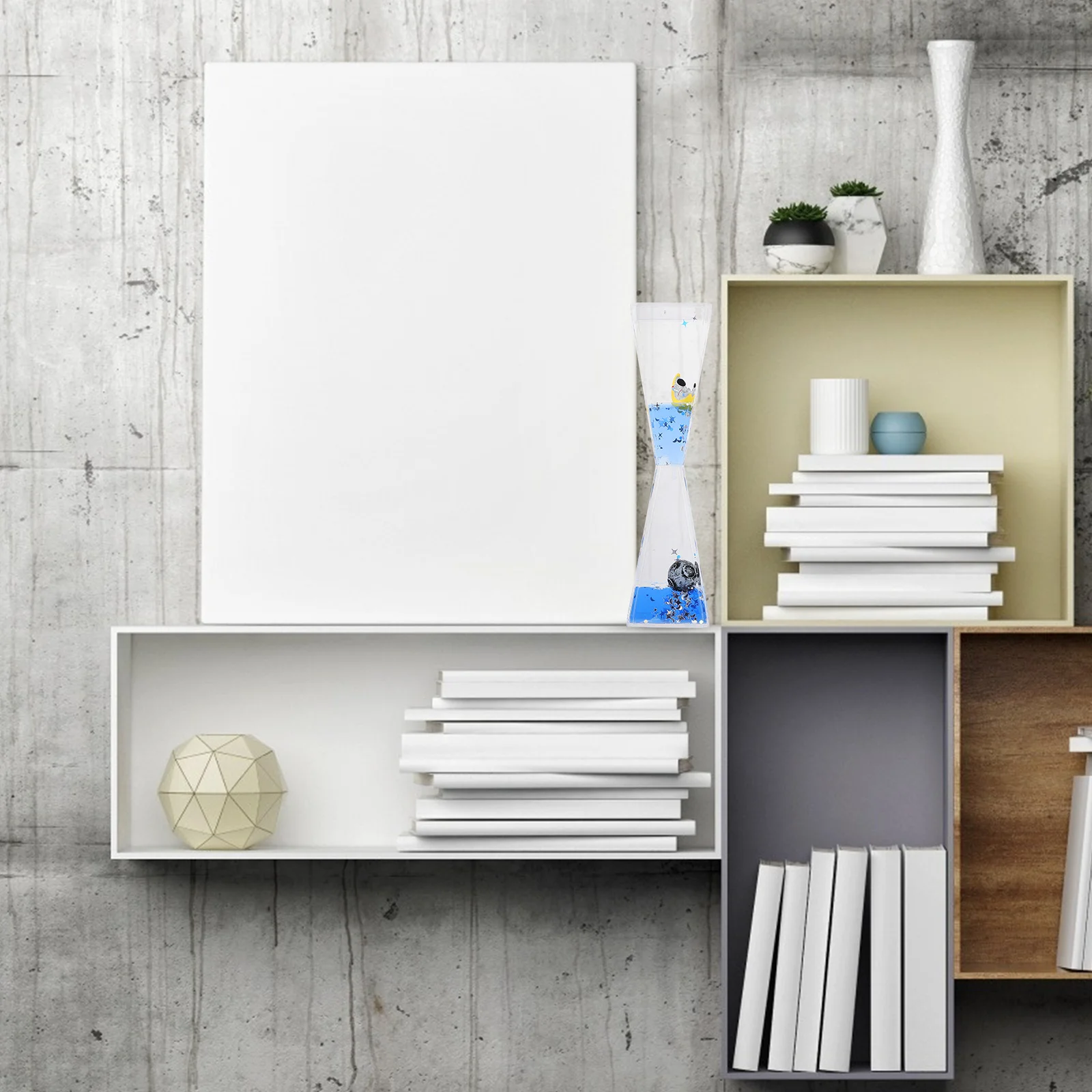 

1Pcs Astronaut Liquid Sandglass Art Decorative Home Office Ornament Long Lasting Unique Gift Idea Liquid Sandglass