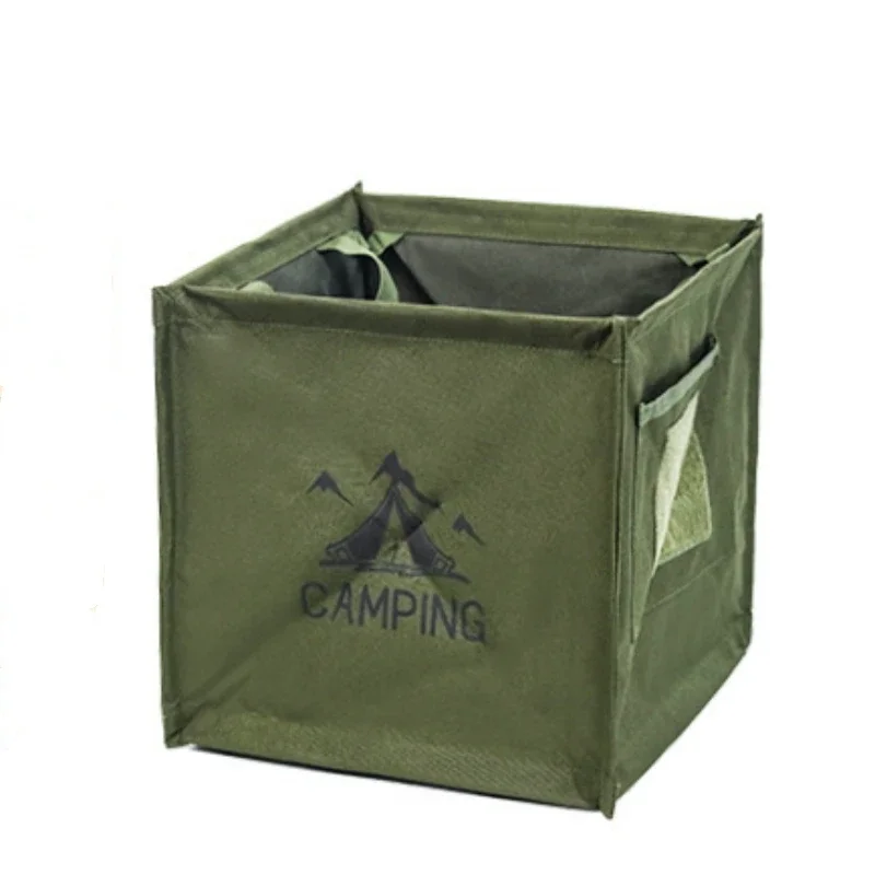 Portable Lawn & Leaf Waste Bag Foldable Dirty Clothes Basket with Handle Foldable Camping Recycle Bin for BBQ Picnic Hiking