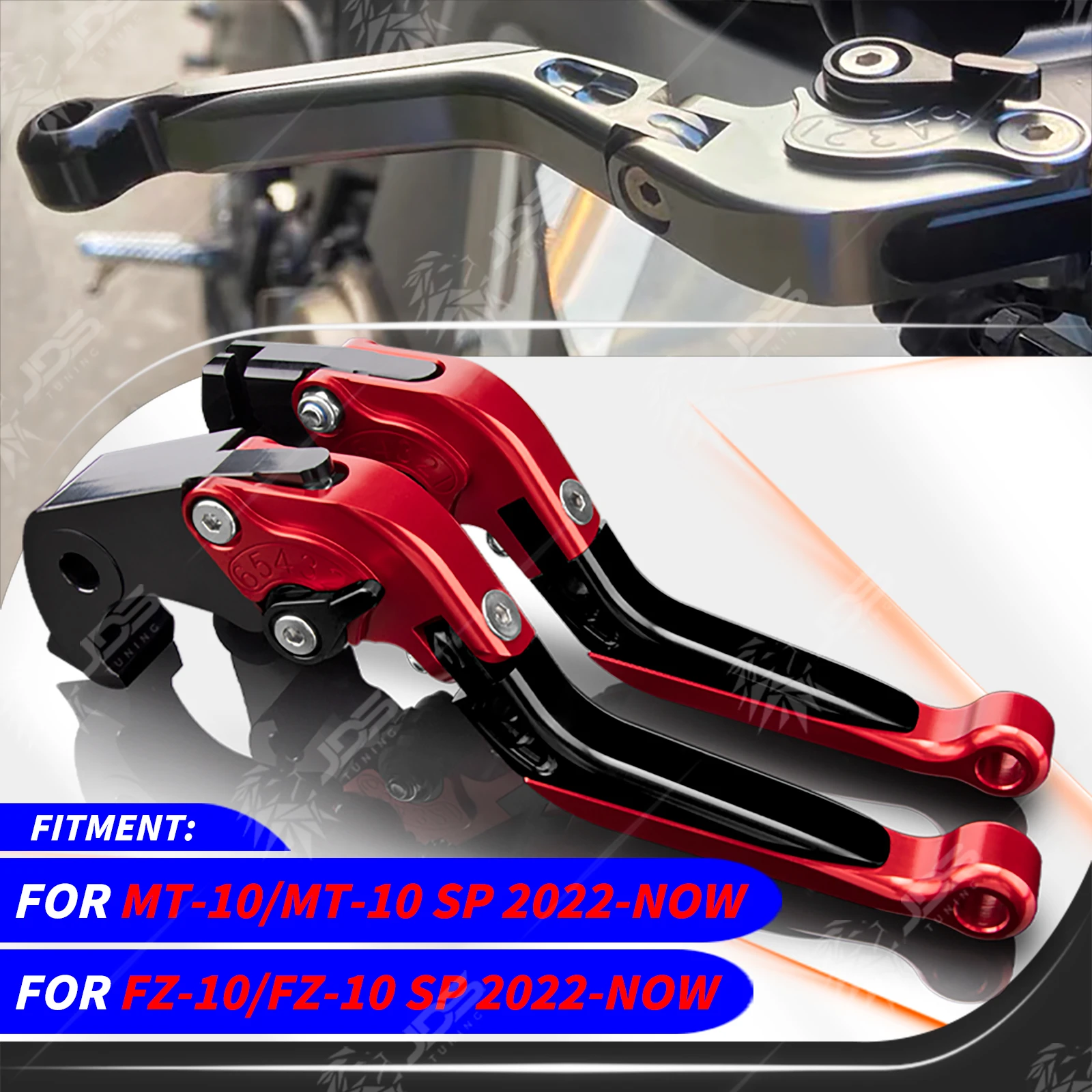 JDSTUNING For Yamaha MT10/MT10 SP/FZ10/FZ10SP 2022-NOW Clutch Lever Brake Lever Adjustable Folding Handle Levers Accessories