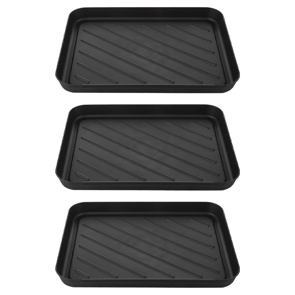 

3pcs Shoe Tray Entryway Plastic Trays Clean Shoes Large Boot Mat Indoor Pad Drying Multi Function Versatile Storage Trays Non