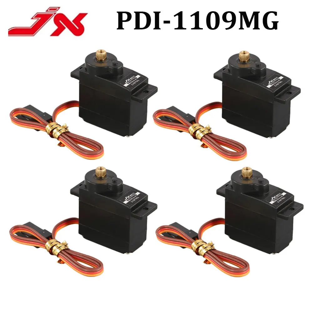 4PCS JX Servo PDI-1109MG 9g 2.5kg Metal Gear Digital Mini Servo for Fixed-wing 1/18 RC Car Boat Robot Arm Helicopter