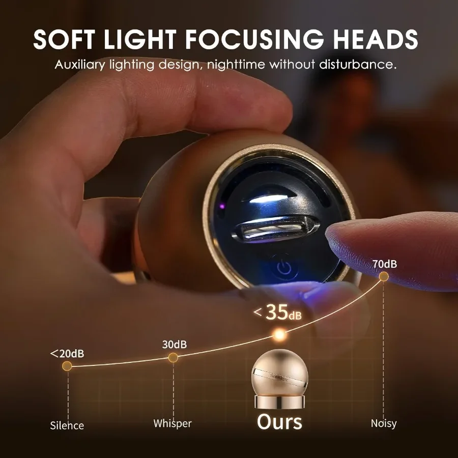 2 in 1 자동 전동 손톱깎이, LED 조명 및 2단계 속도 조절 기능으로 손쉬운 손톱 다듬기, 노인에게 적합