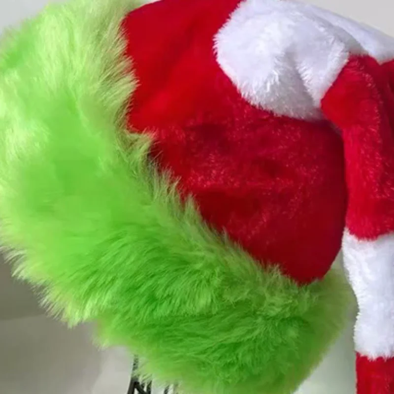 

Long Plush Christmas Santa Hat Unisex Party Favor 1Pcs Red Festive Accessory For New Year Celebrations