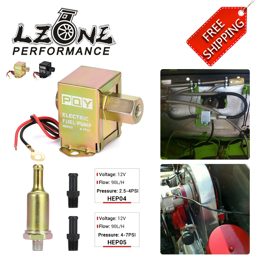 Electronic 12V Fuel Pump 2.5-7PSI Pressure 90LPH Gas Petrol Diesel Compatible FEP12SV E8012S For Auto Carburetor Motorcycle