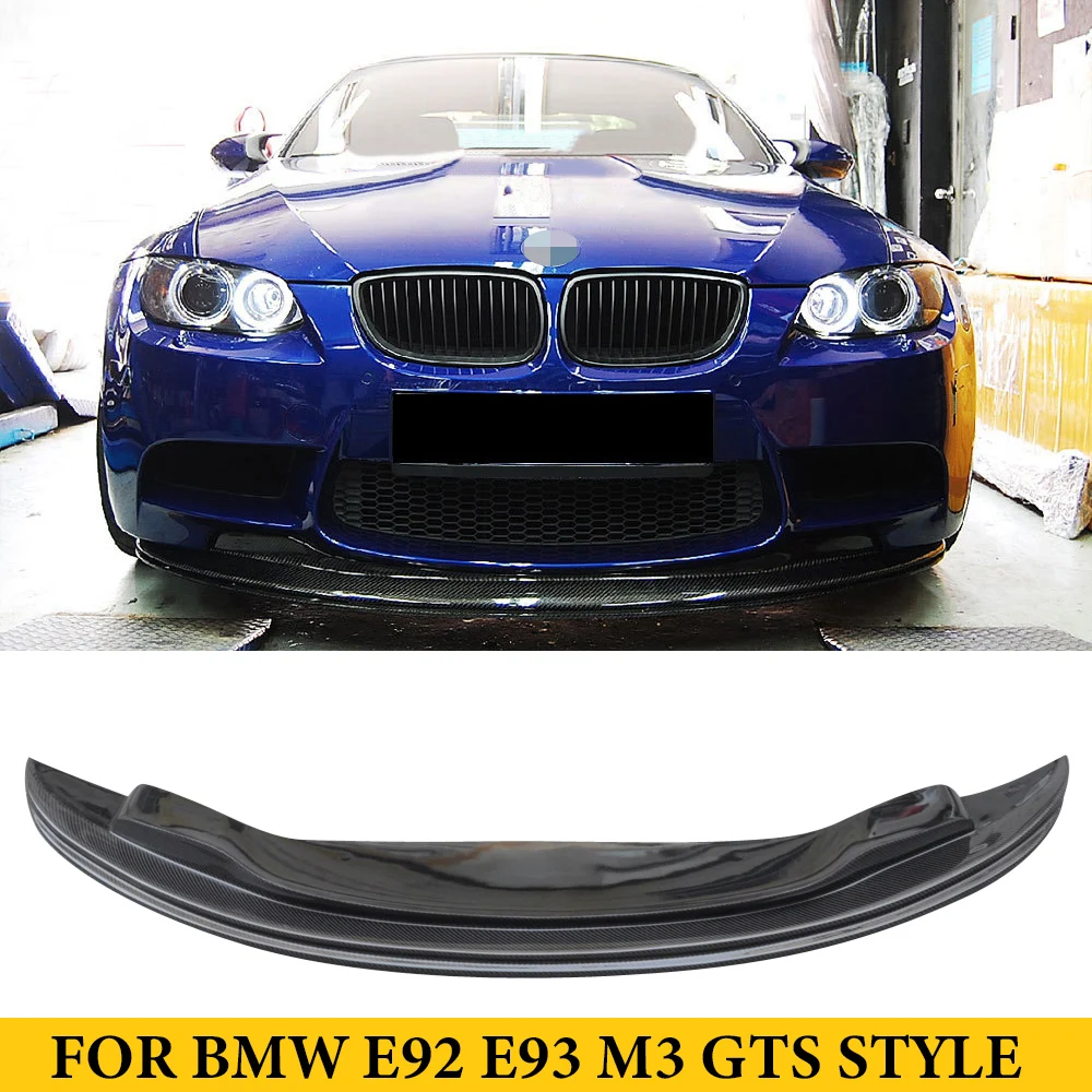 For BMW 3 Series E92 M3 Carbon Fiber GTS Style Front Lip Bumper Spoiler Auto Tuning Parts