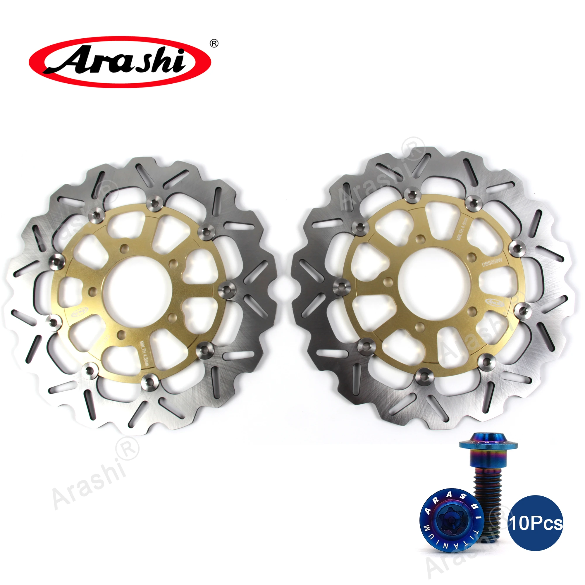 ARASHI GTR ABS 1400 Front Brake Disc CNC Brake Disks Rotors For KAWASAKI 2007 - 2016 2008 2009 2010 2011 2012 2013 2014 2015