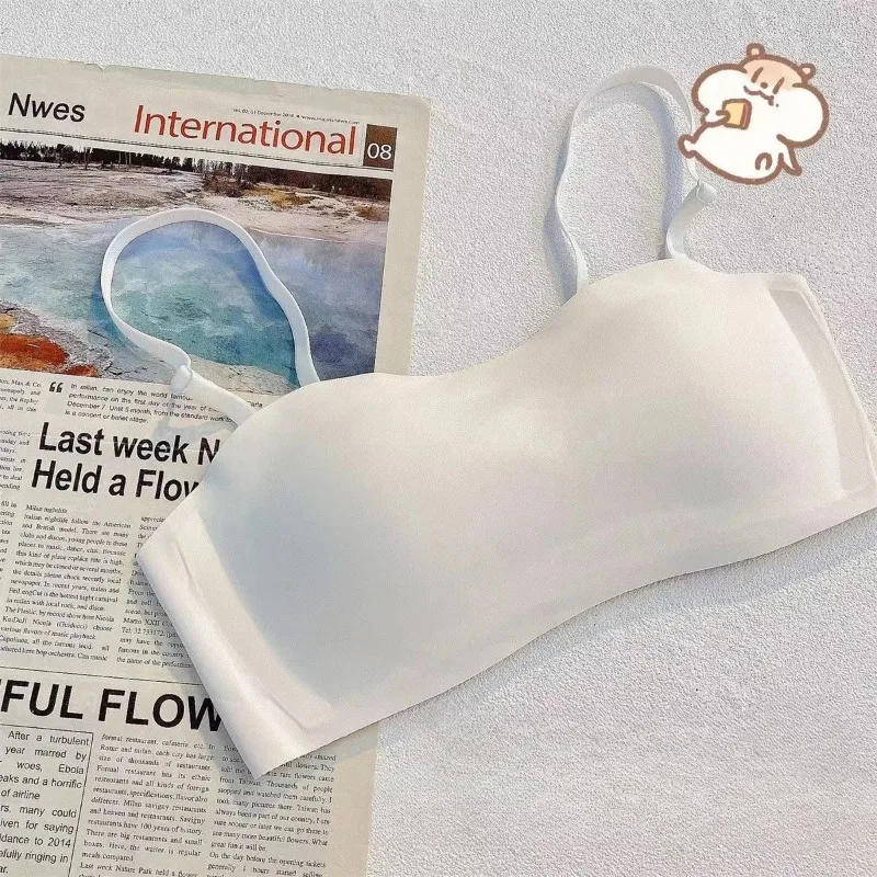 섹시한 무봉제 튜브탑 브라, 보이지 않는 스트랩리스 브라, 여성 속옷, 얇고 미끄럼 방지, 푸쉬업 브라렛, 무선 여성 란제리