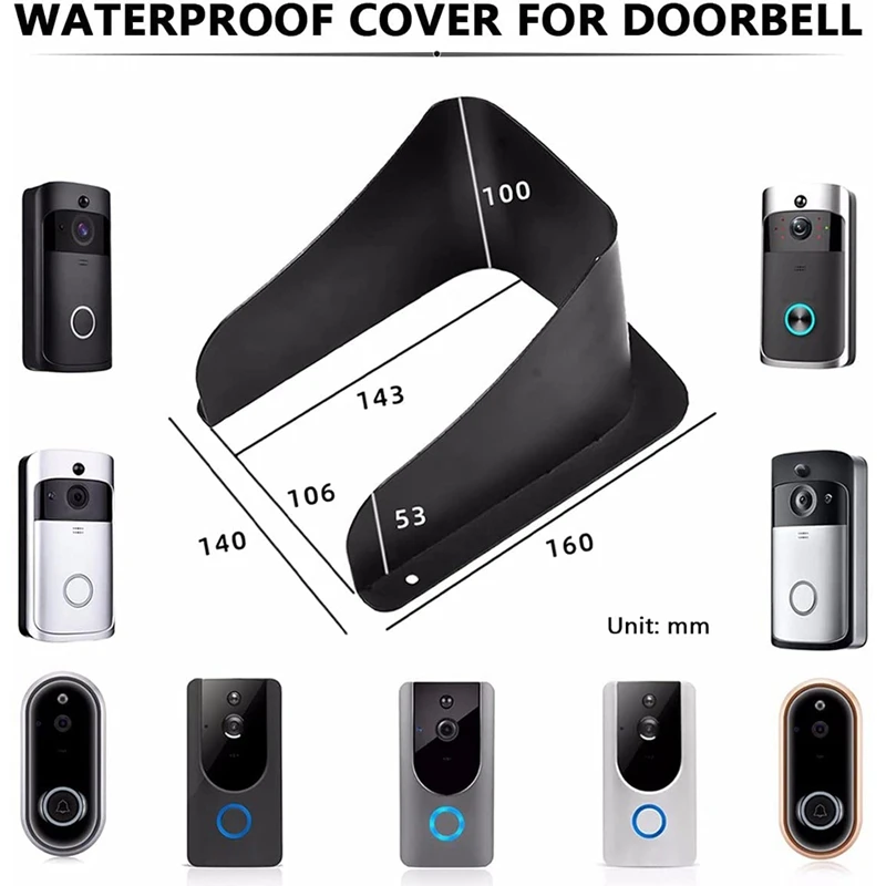 Video Doorbell Rain Cover Metal Door Bells Access Control Housing For Keyboard Controller Access Doorbell Intercom