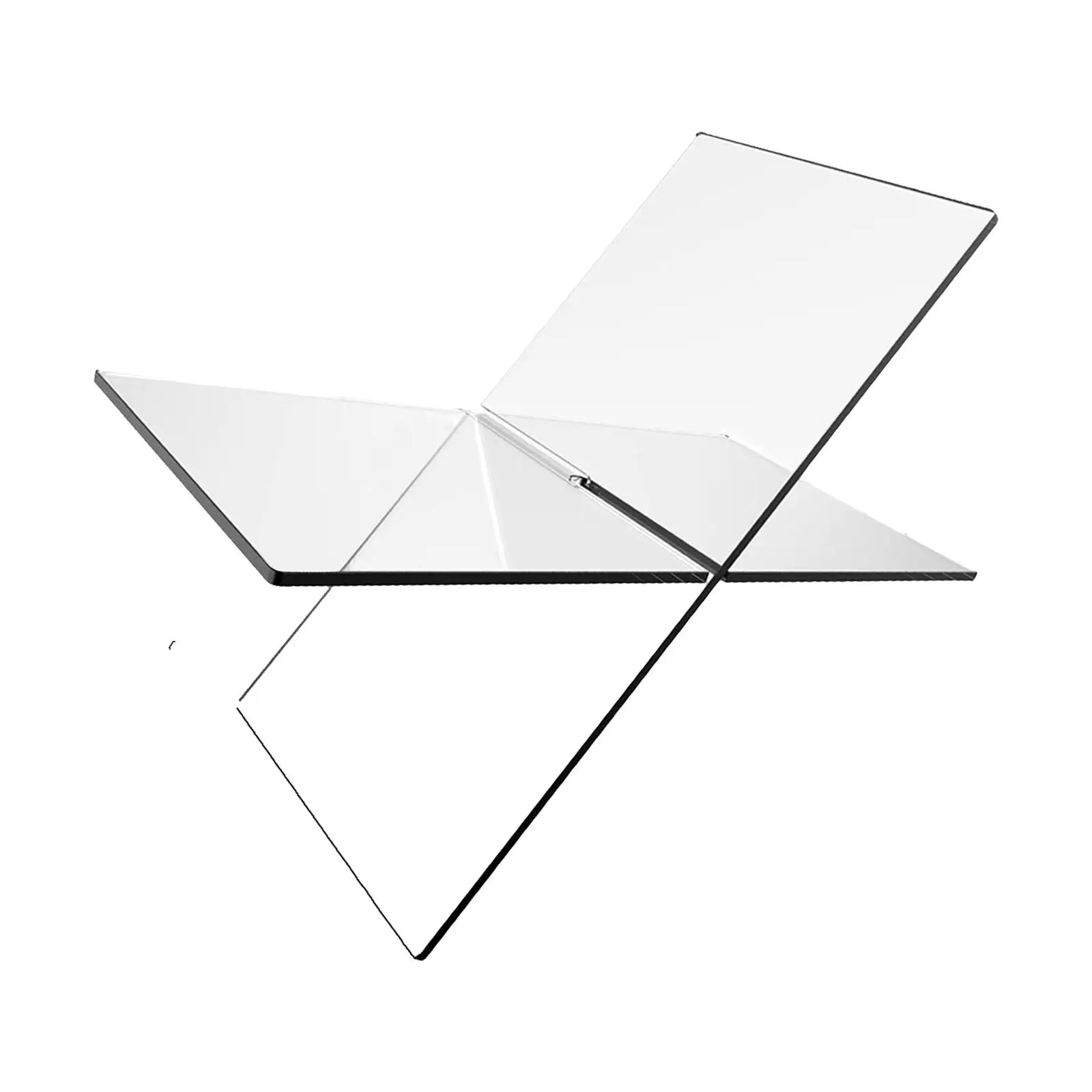 Clear Acrylic Book Display Stand for Room Decor X Shape Reading Rack Holder for Notebook Photo Magazine