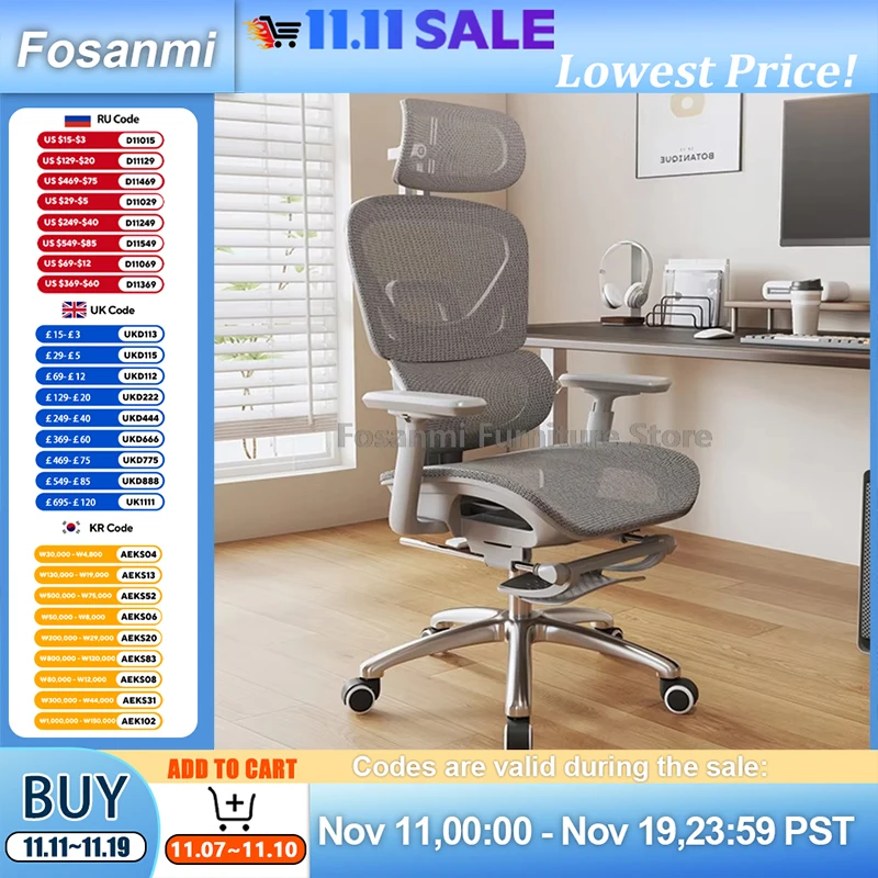 Ergonomic Office Chair with Lumbar Support Breathable Mesh Reclining Home Gamer Desk Chair Gaming Computer Chairs with Headrest