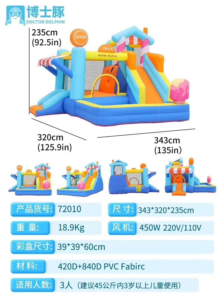 Children's Trampoline Home Indoor and Outdoor Slide Trampoline Amusement Park Naughty Castle