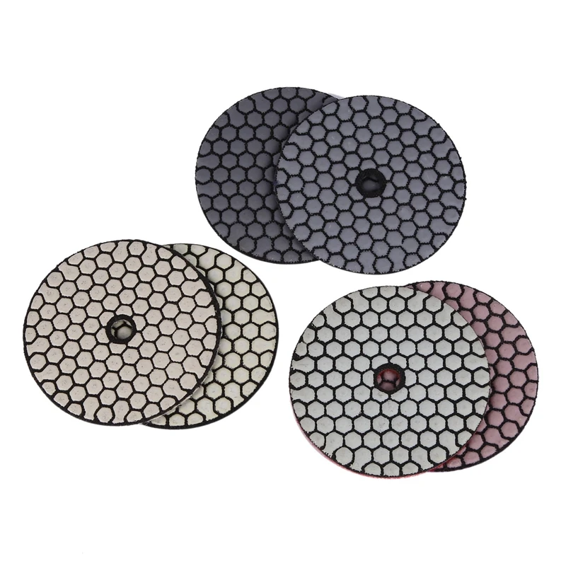 60 Pcs 100 Mm Dry Polishing Pad 4 Inch Sharp Type Diamond Polishing Pads For Granite Marble Sanding Disc For Stone