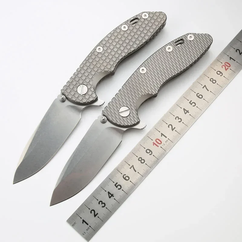 XM18 Collapsible Faca CPM-20CV Blade Titanium Alloy TC4 Handle Ceramic Bearing Outdoor EDC Survival Tool Knives