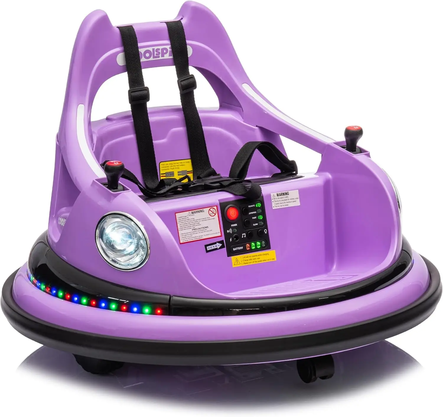 Bumper Car for Kids, Bumper Car for Toddlers W/Remote Control, Electric Ride On Car with LED Lights & 360 Degree Spin, Bluetooth