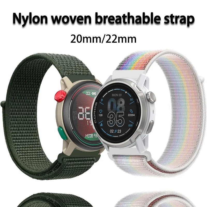 20mm 22mm Nylon-Schlaufenarmband für COROS APEX 4 42mm/PACE Pro/CMF Watch 3Pro Smartwatch Uhrenarmband für Suunto Vertical/Race2 Gürtel