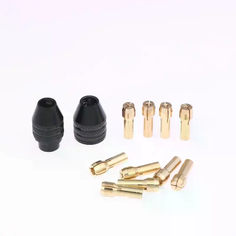

11PCS Mini Drill Brass Collet Chuck Set, 0.5-3.2mm with Nuts for Rotary Tools, Precision Accessories