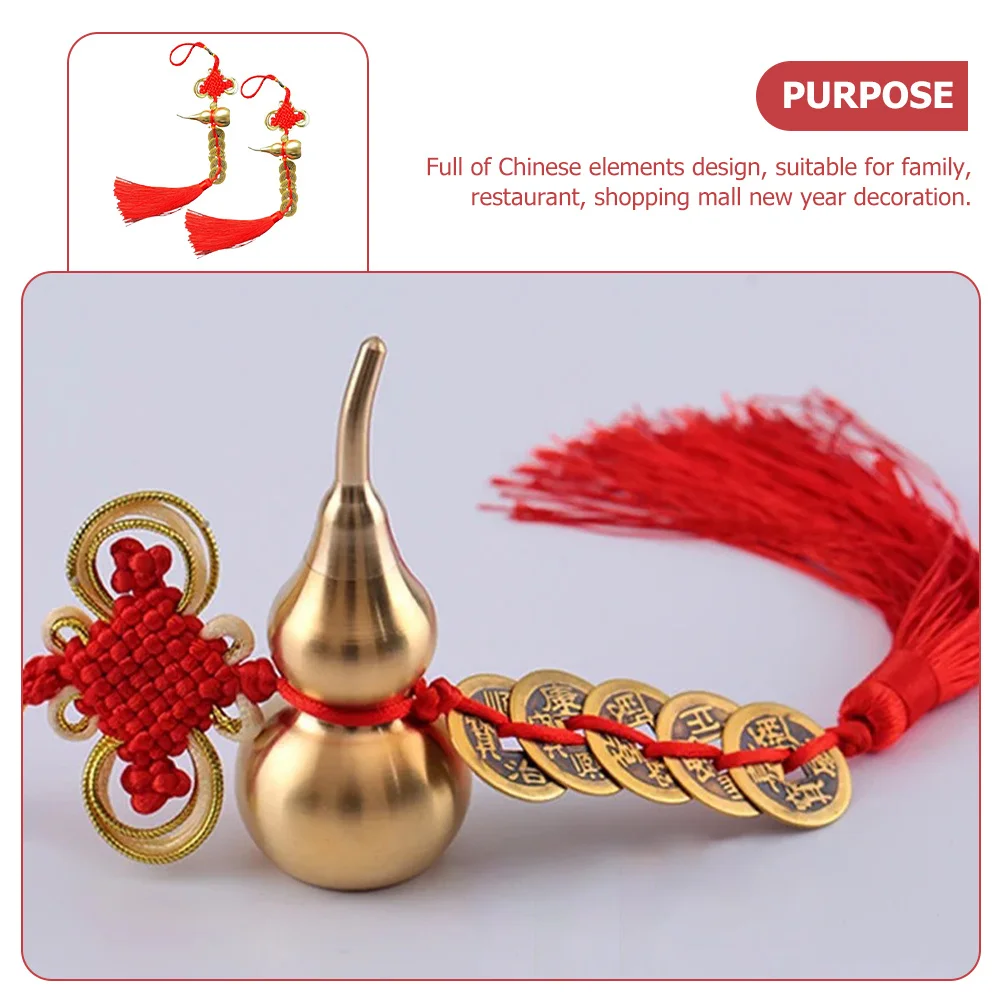 2 قطعة عقدة الصينية القرع شرابة السنة الجديدة الديكور مهرجان الربيع قلادة المنزل مكتب فندق الجدار الشنق قلادة السنة الجديدة