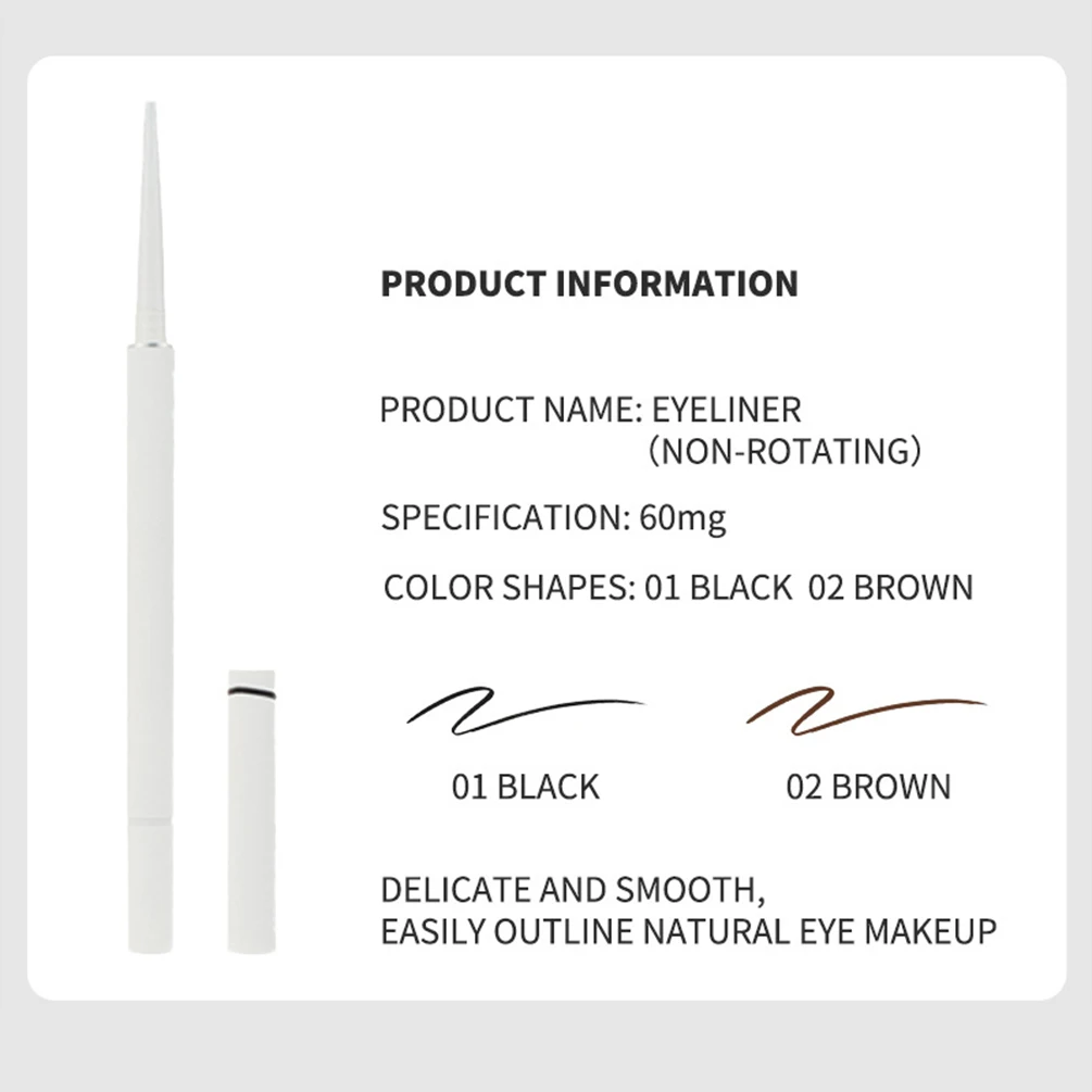 7-color Private Label 7g Eyeliner Pencil Custom Logo Waterproof Sweatproof Smudge-proof Double-end Gel Pen Eyes Makeup Vegan