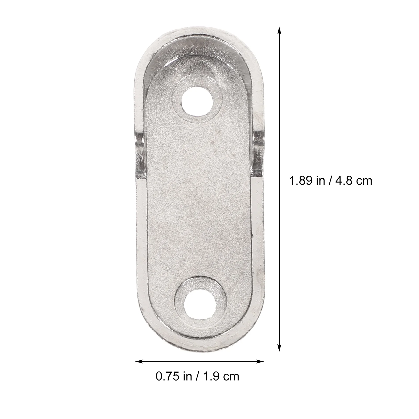10 Pcs Stainless Steel Wardrobe Shower Curtain Rod Holder Closet Holders Brackets for Support Pole