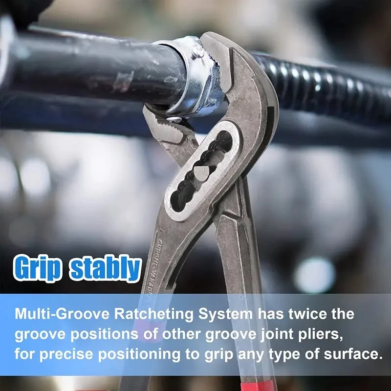 Imagem -04 - Alicate Ajustável para Tubos de Água Grande Abertura Alicate para Banheiro Alicate Multifuncional de Liberação Rápida Ferramenta de Reparo Manual 10 12