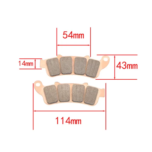 Imagen 2 del producto USERX pastillas de freno sinterizadas de cobre para motocicleta FA244 FA252 FA324 FA409 FA427 FA457 FA603 FA628 FA630 FA662 FA663 FA710 KOVE honda
