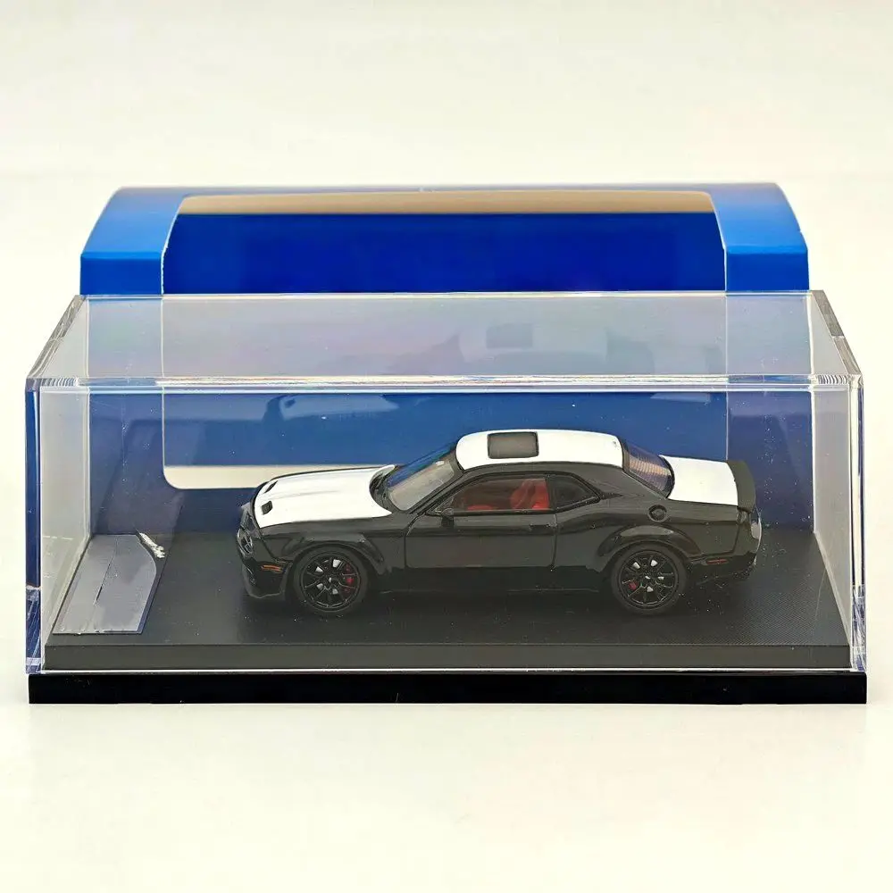 

SH 1/64 For Challenger SRT Hellcat Texas State Trooper Black Diecast Model Car Miniature Limited Collection Toy Vehicle Models