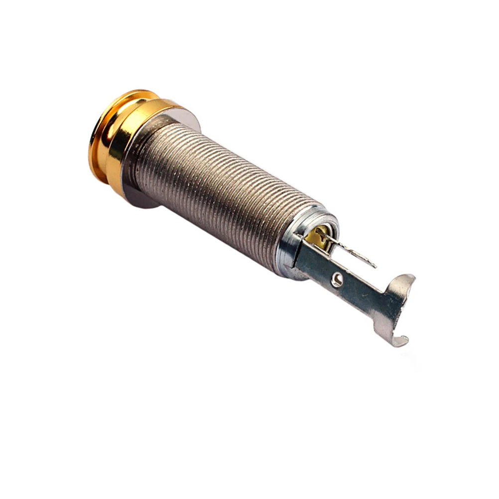 

Two Channel Jack Socket Guitar Bass End Pins Binaural Brass Threaded Cylinder Strap Pin Musical Instrument Accessories