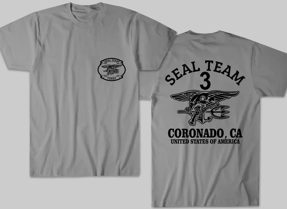Naval Seals DEVGRU Coronado CA Seal Team 3 Special Forces T-Shirt 100% Cotton O-Neck Short Sleeve Casual Mens T-shirt Size S-3XL