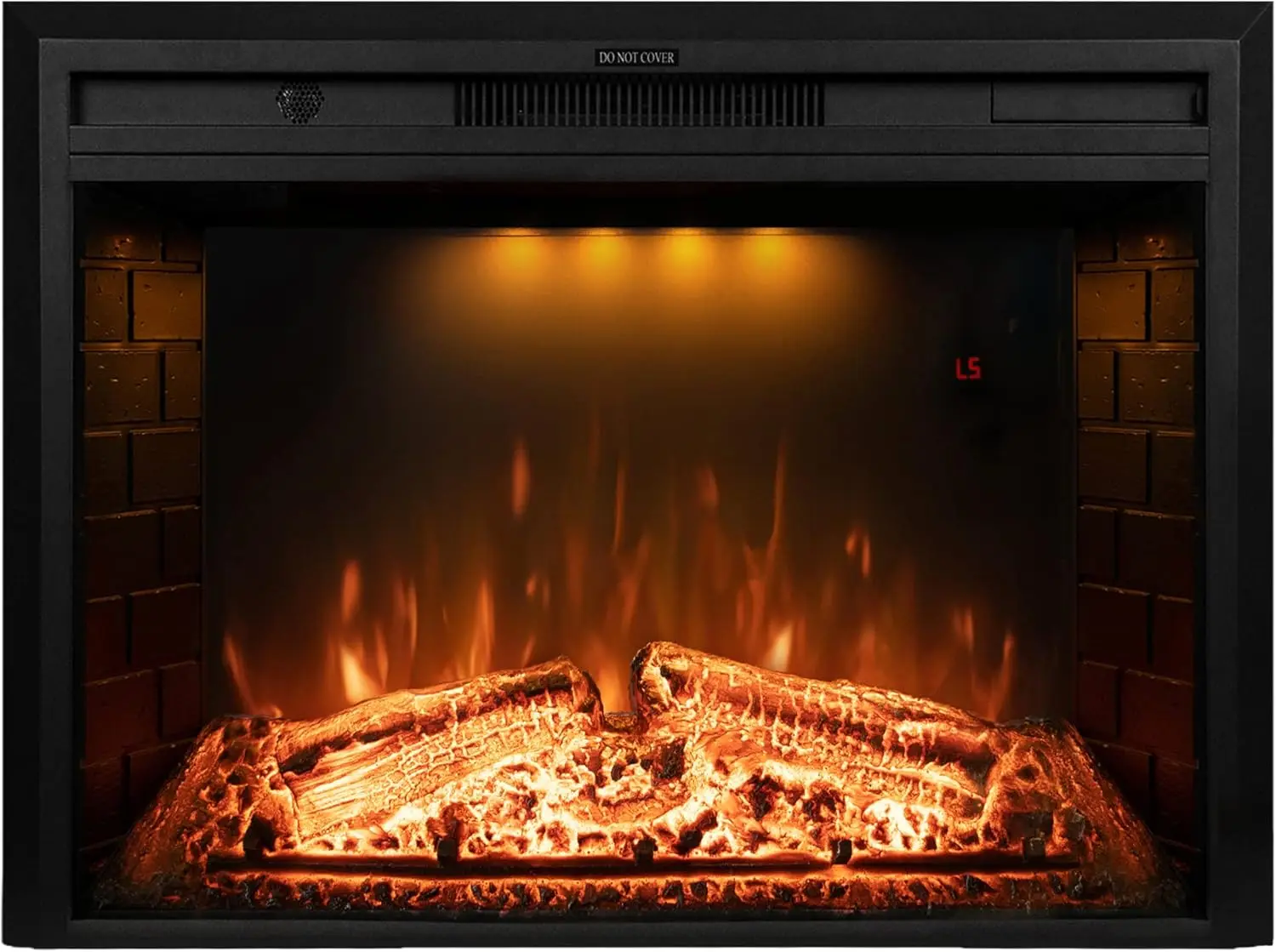 Electric Fireplace, Wall Fireplace Electric with Remote Control, Realistic Log and Crackling Sound Overheating Protecti