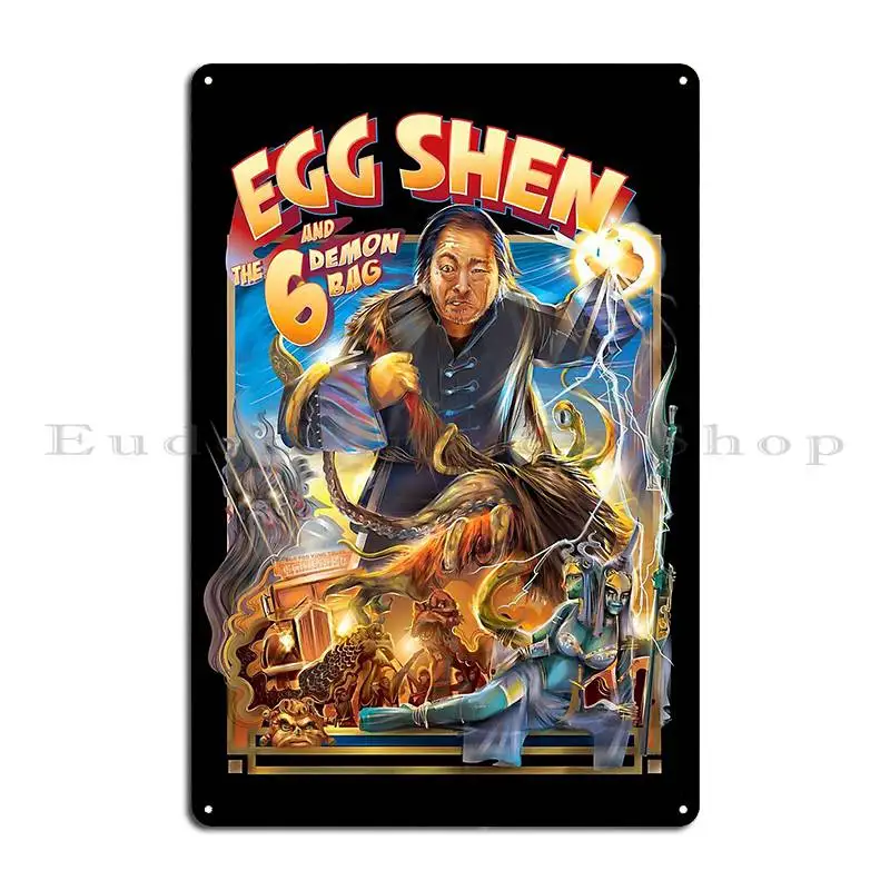 Egg Shens Six Demon Bag Metal Sign Paintingcustomized Cave Garage Wall Cave Tin Sign Poster