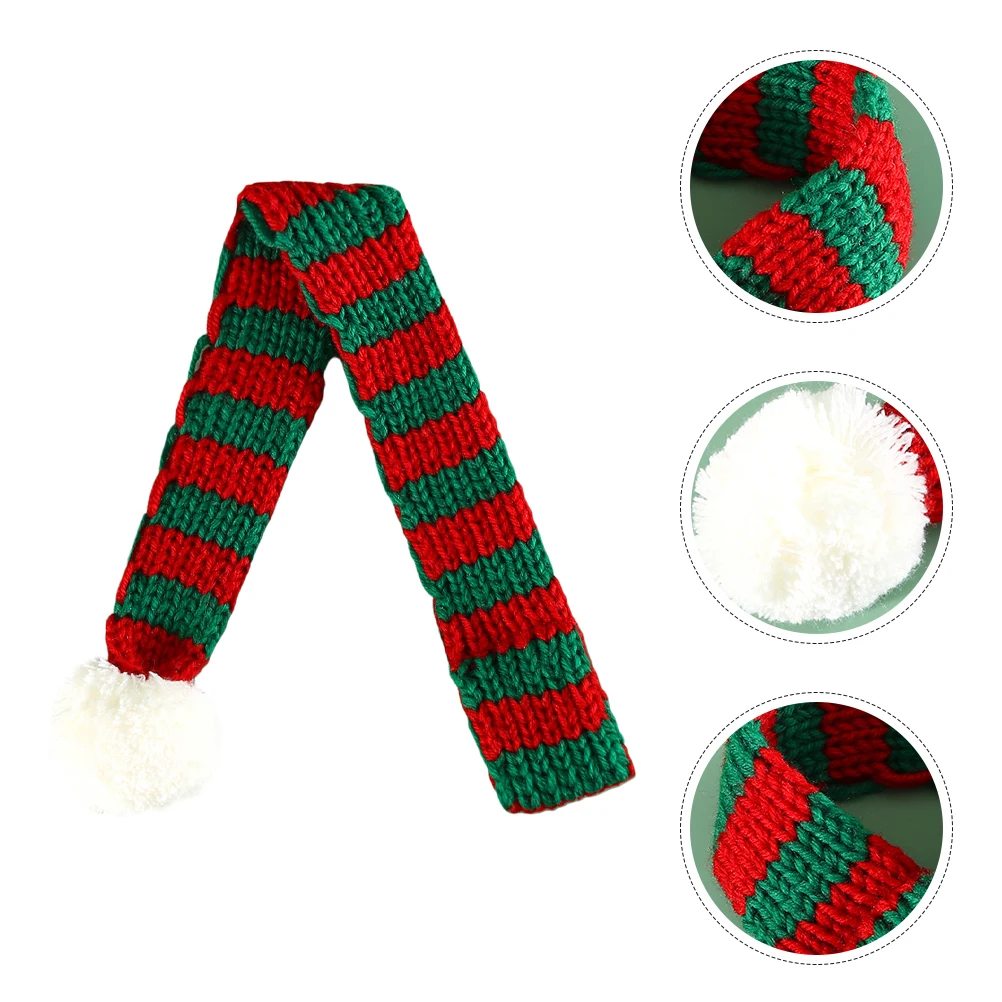 

Pet Christmas Scarf Clothes for Kittens Dog Winter Holiday Clothing Knitted Crochet Pets Girl Cat