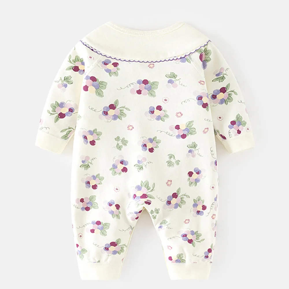 0 3 Months Baby Rompers For Girls Long Sleeve Floral Cotton Spring Autumn Newborn Clothes 0-3 Months Hospital Baby Jumpsuit