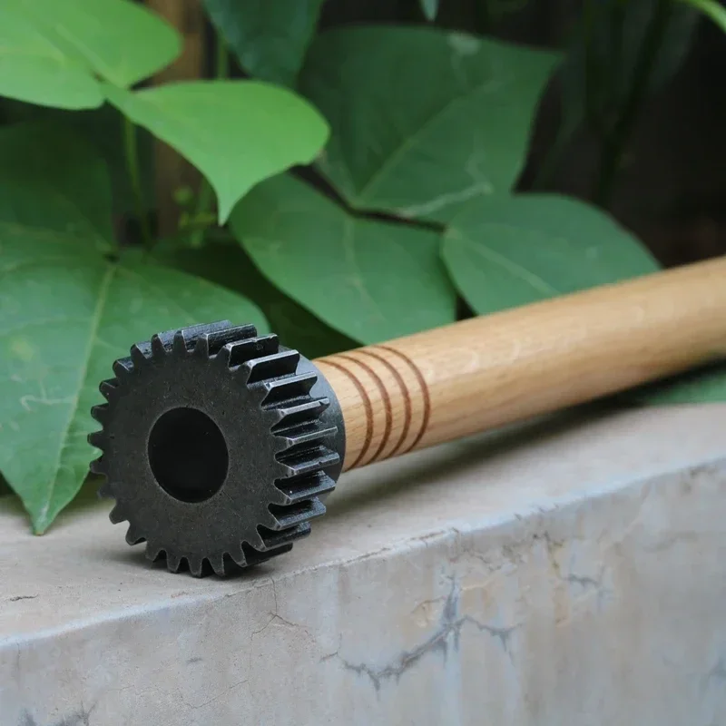 40cm Outdoor EDC Gear Trench Stick Steel Hammer Head Car Emergency Window Breaker Tools
