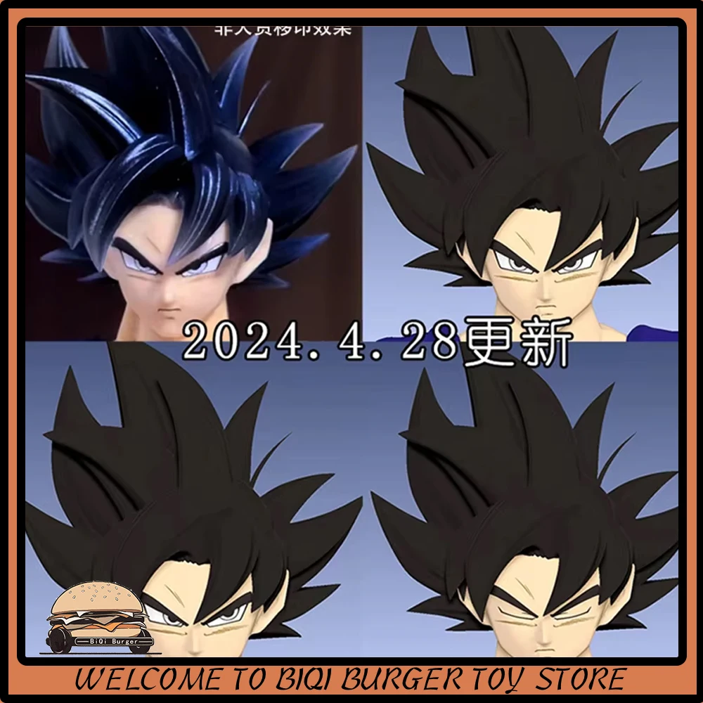 Dragon Ball Goku Accessories Headsculpt Ultra Instinct Sign Goku Statue Black Hair Son Goku Figure Decoration Toy Christmas Gift