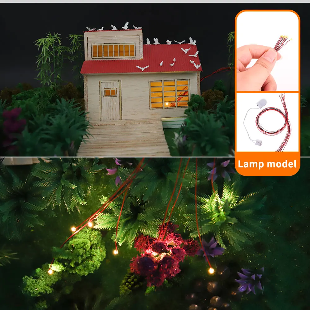 Smd Leds Chip Wired With 3V Button Battery Box Pre-soldered Micro Litz Railway Layout for Toy Gundam Lighting