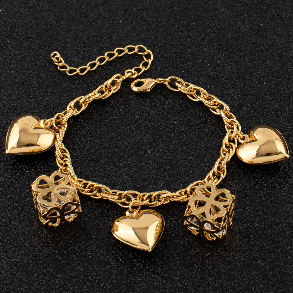 YMJewelry Edelstahl-Armbänder mit Kristall-Schmetterlingsanhänger, Ausgehöhltem Blatt-Design, Handkette, Accessoires für Damen, Alltagsschmuck, Geschenke – Detail 1