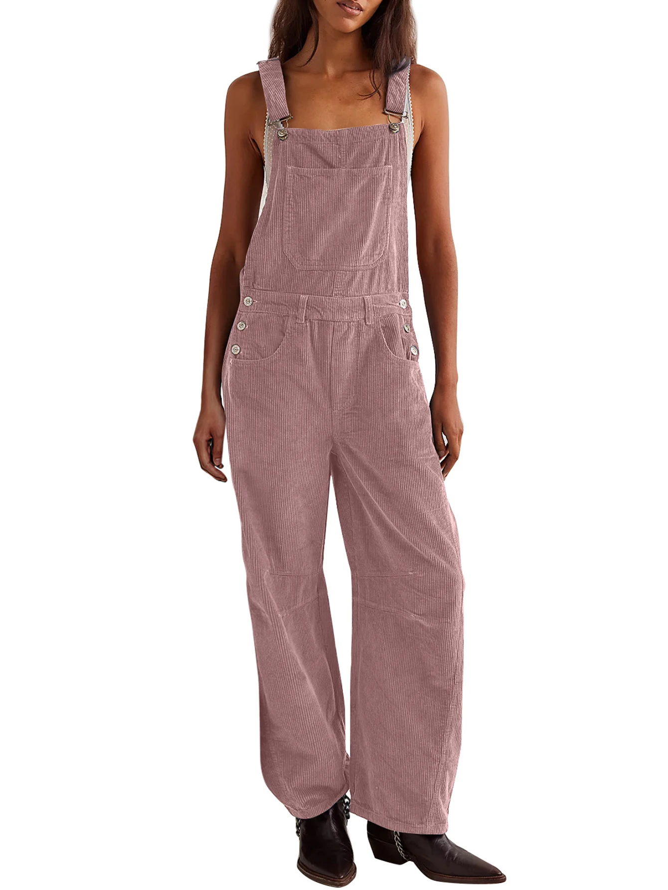 Macacão de veludo feminino solto ajuste moda outono inverno estação independente europa estados unidos estilo