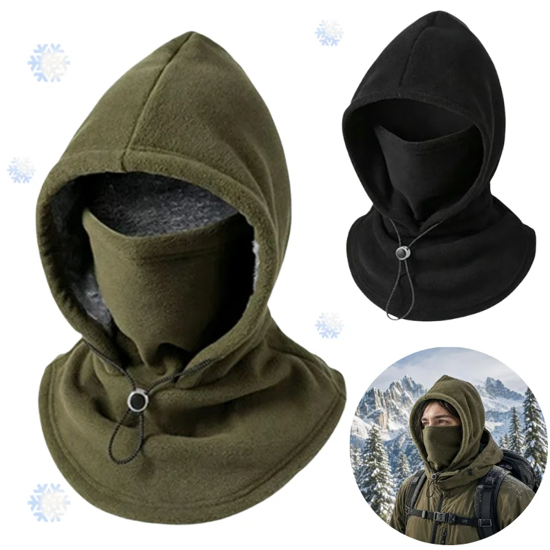 Winter Warm Fleece Balaclava Adjustable Wind Resistant Full Face Mask Neck Warmer Hat for Skiing Motorcycle Outdoor Activity