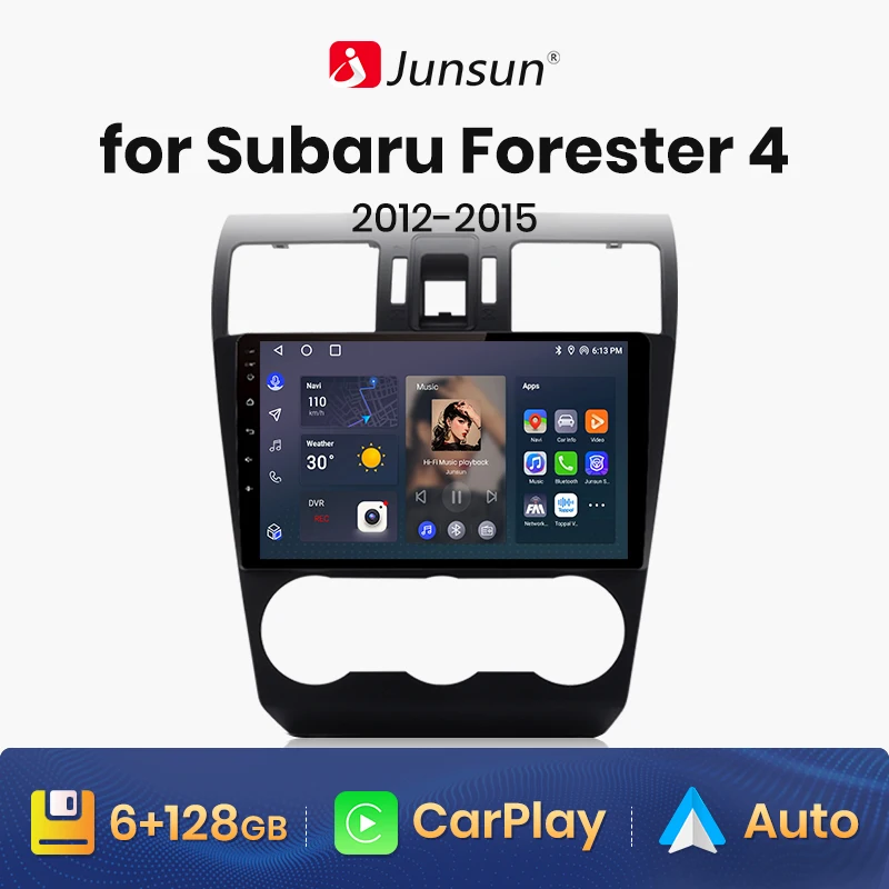 

Junsun V1pro Беспроводной CarPlay автомагнитола Android Auto Аудио для авто мультимедиа автомобиля для Субару Форэстэр For Subaru Forester 4 SJ 2012-2015 4G 2дин магнитола андройд GPS магнитола для авто