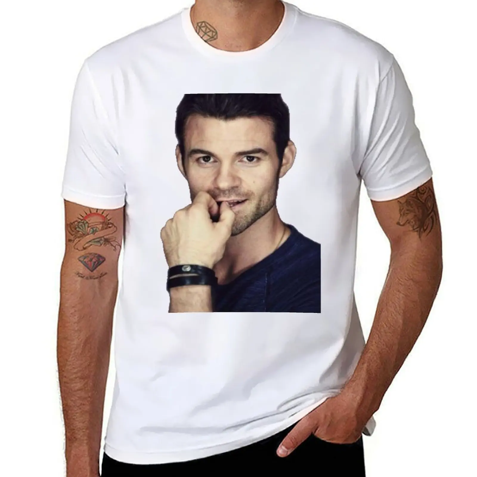 

Daniel Gillies | Футболка Elijah Mikaelson, мужская футболка с принтами, футболка из тяжелого хлопка